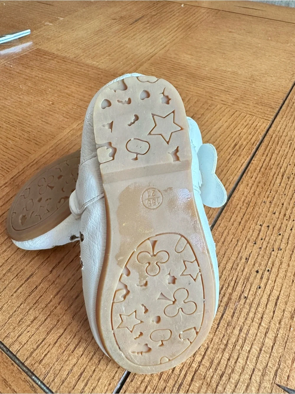 Love Kids White Toddler Mary Jane Shoes with Heart Cutouts